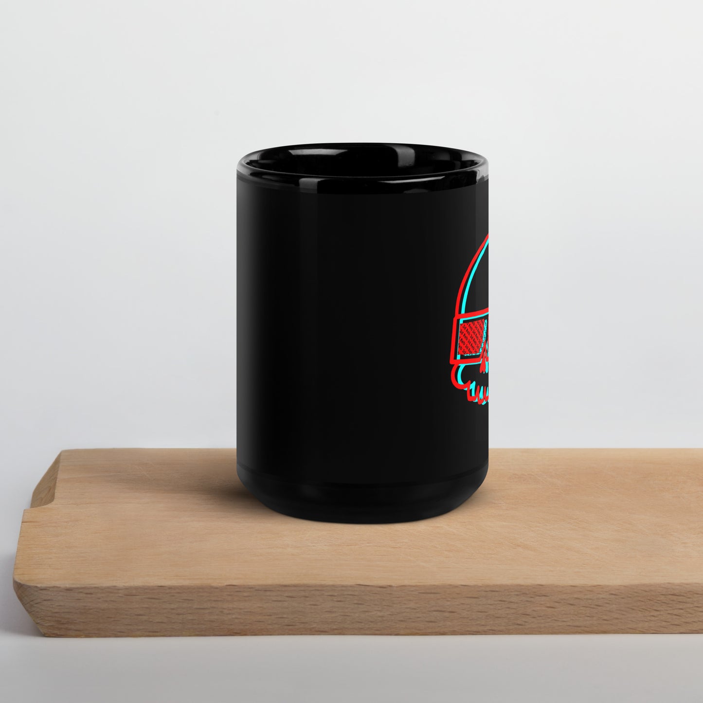Red and Cyan Reb 3d Logo Black Glossy Mug