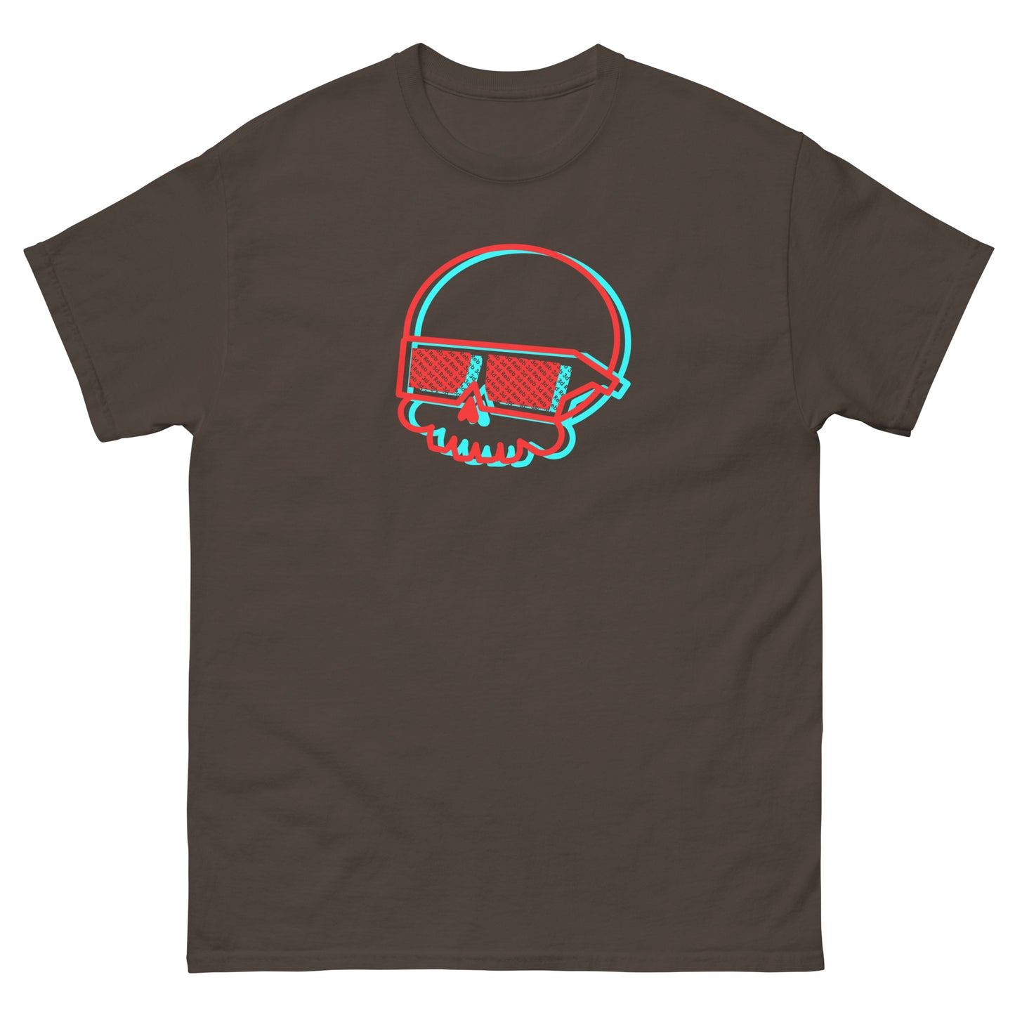 Red and Cyan Reb 3d Logo Men's classic tee