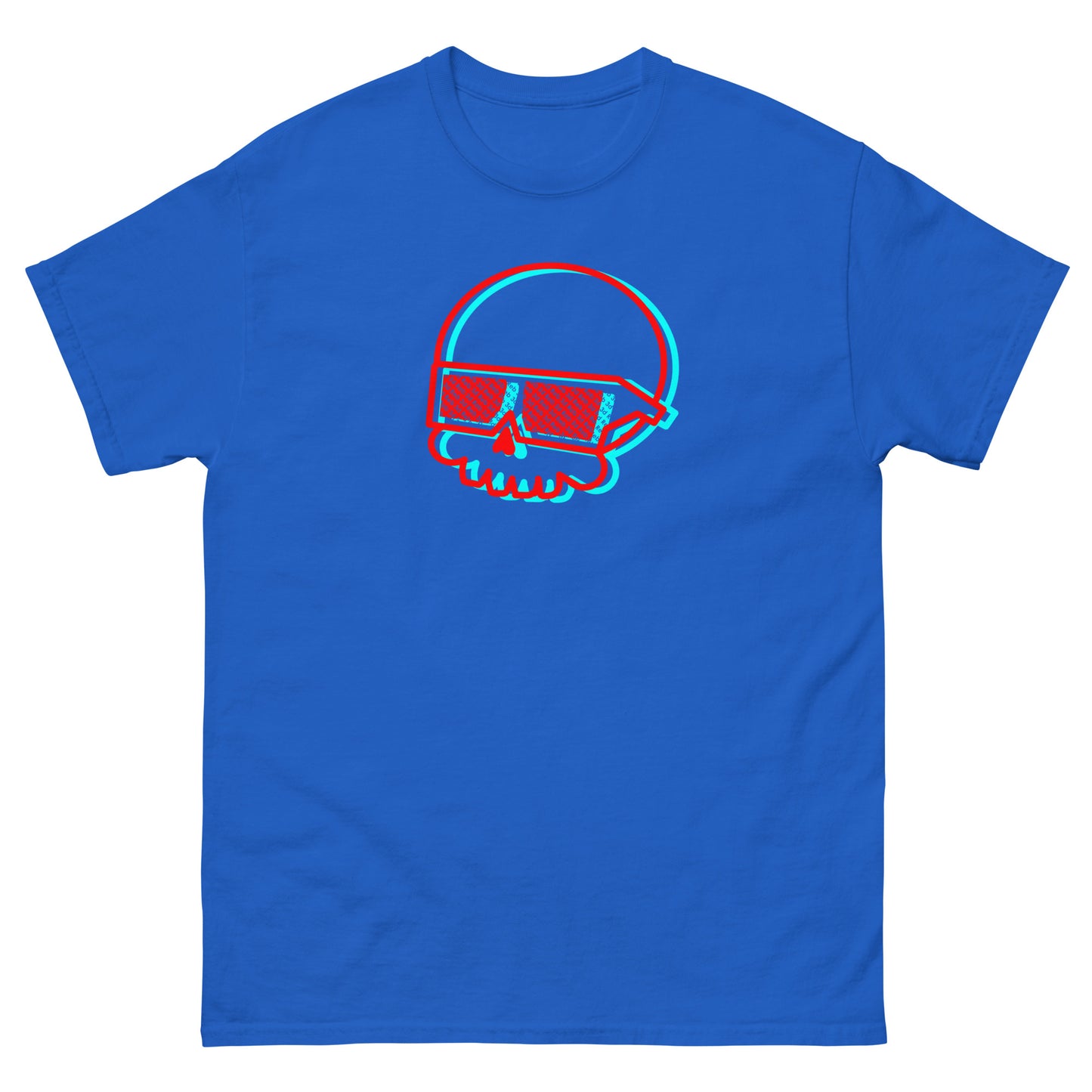 Red and Cyan Reb 3d Logo Men's classic tee