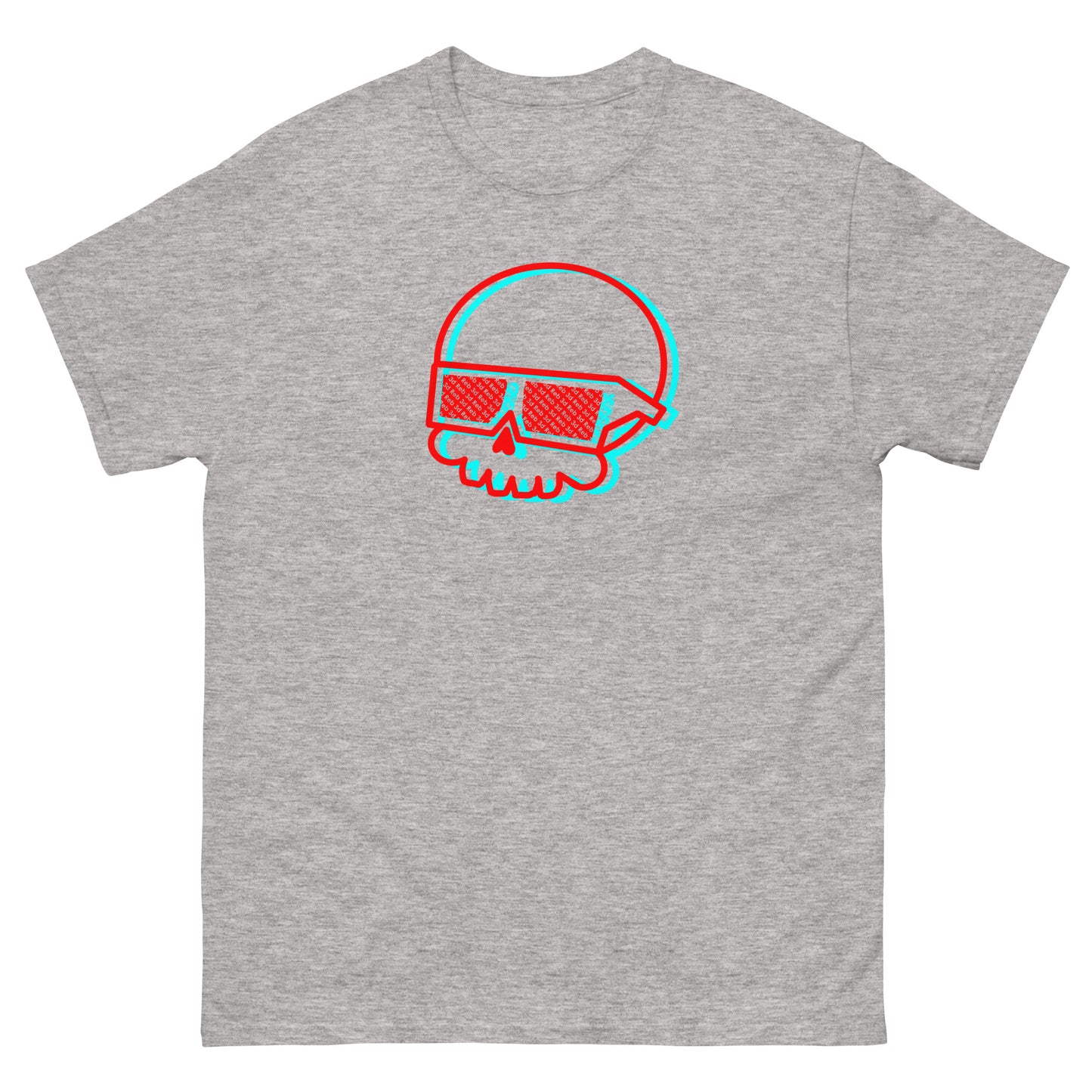 Red and Cyan Reb 3d Logo Men's classic tee