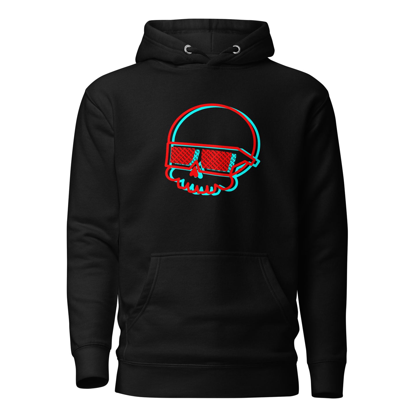 Red and Cyan Reb 3d Logo Unisex Hoodie