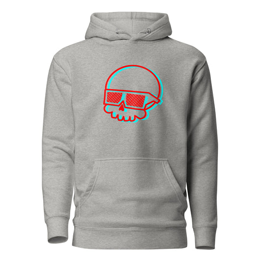 Red and Cyan Reb 3d Logo Unisex Hoodie