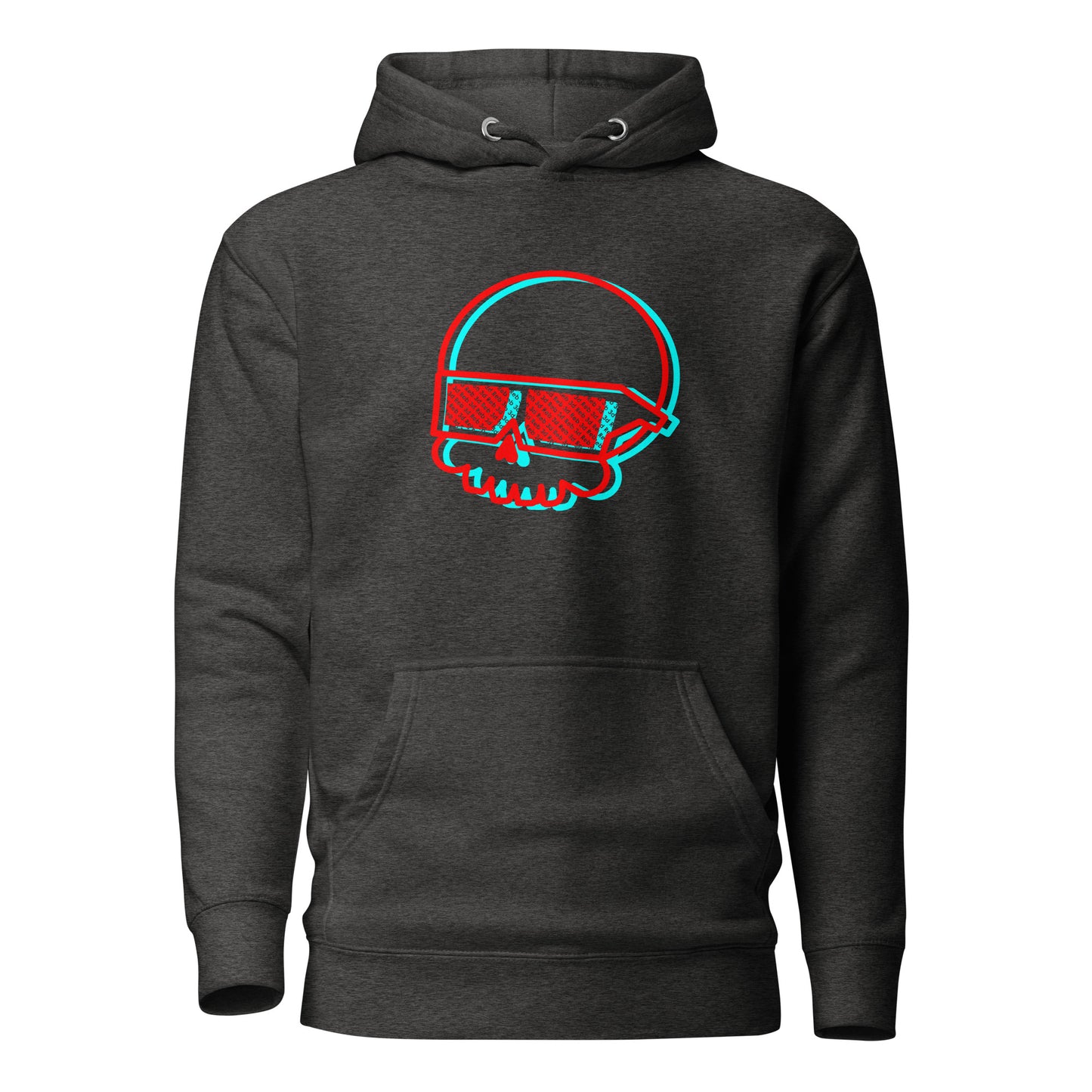 Red and Cyan Reb 3d Logo Unisex Hoodie