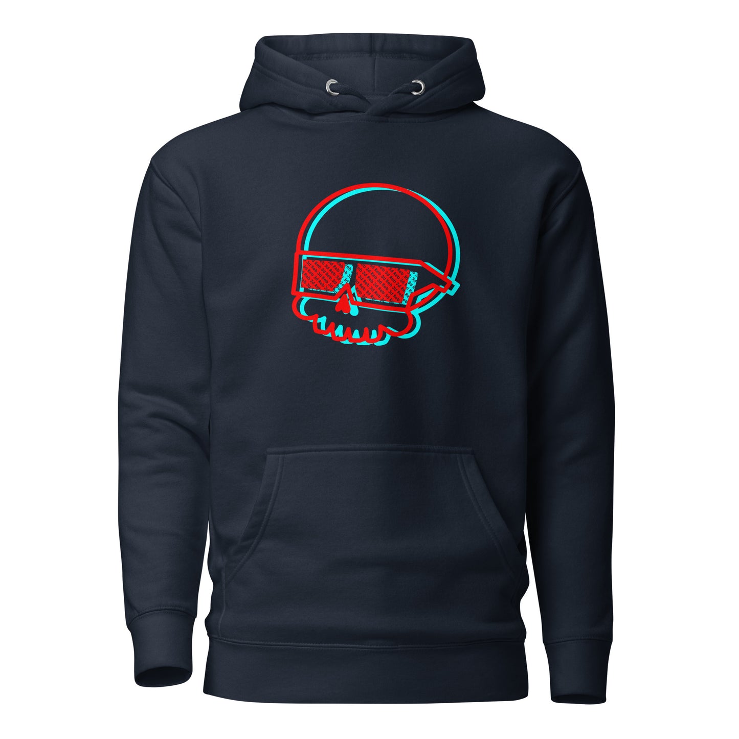 Red and Cyan Reb 3d Logo Unisex Hoodie