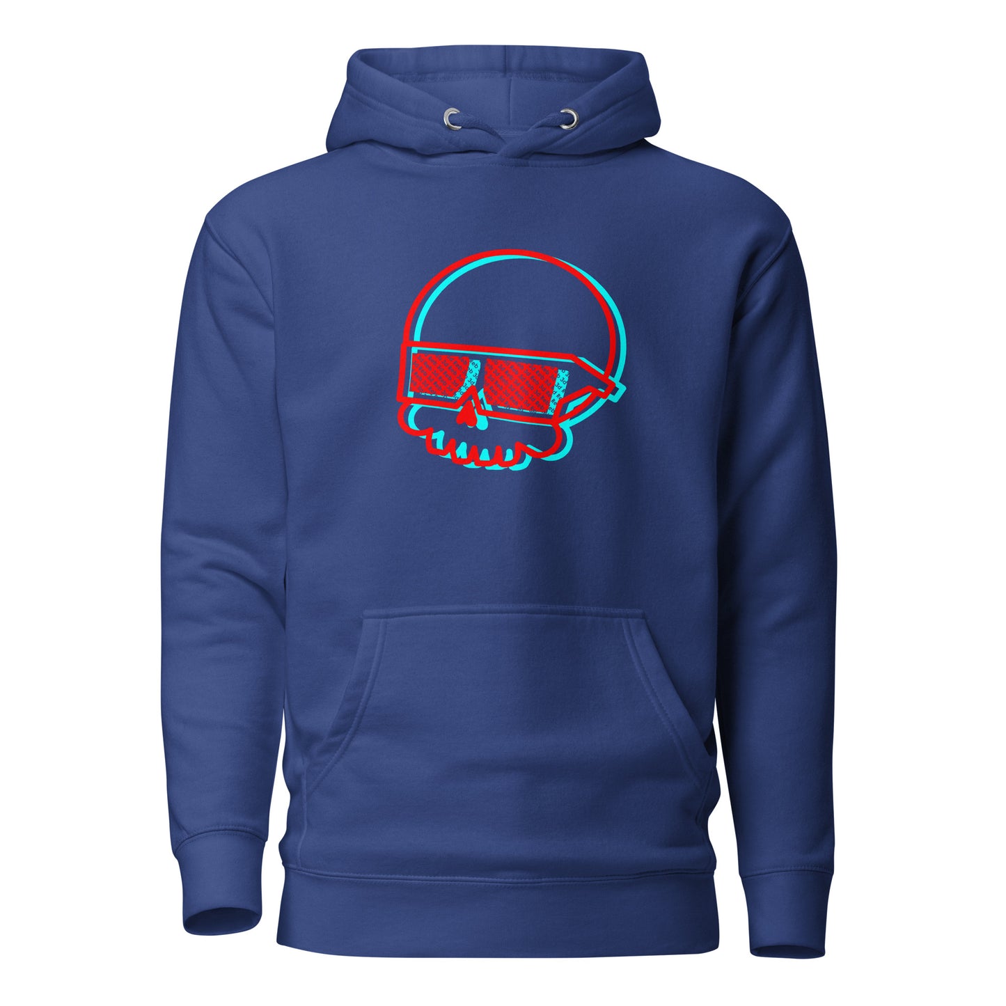 Red and Cyan Reb 3d Logo Unisex Hoodie