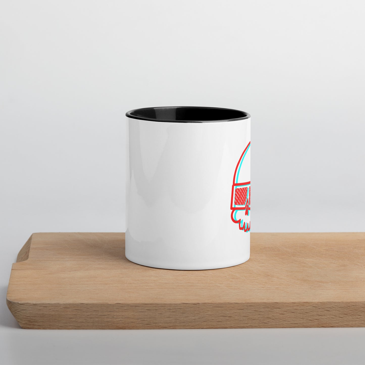 Red and Cyan Reb 3d Logo Mug with Color Inside